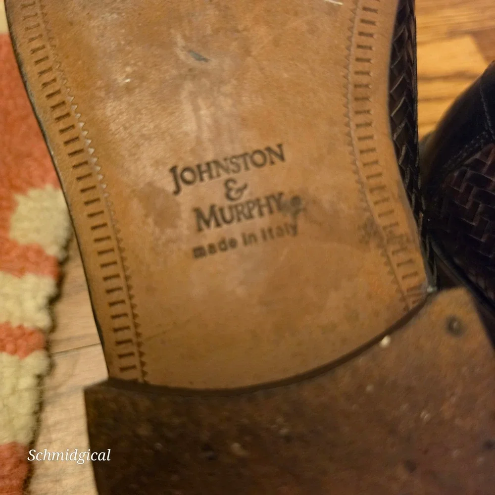 Johnston & Murphy Domani Woven Tassel Loafers Mens 9.5 M Made in Italy 24-6318